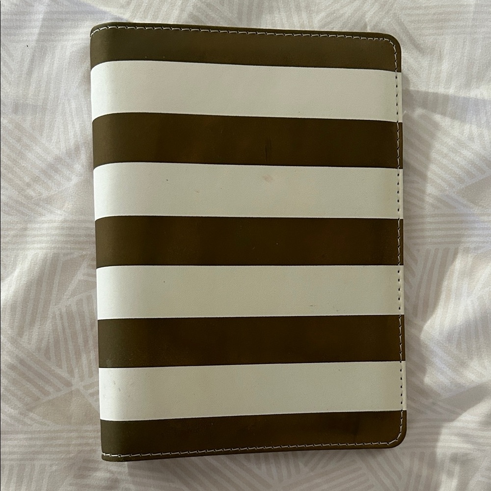 Striped Black and White Notebook Cover